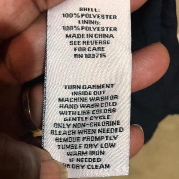 Nanette Lepore Navy Blue 3/4 Sleeve Size 12 Elastic Waist Lining - Picture 10 of 11